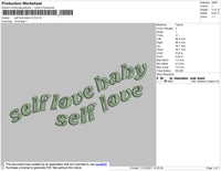 Self Love Baby V2 Embroidery File 4 size