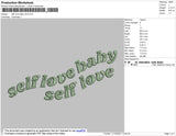 Self Love Baby V2 Embroidery File 4 size