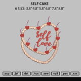 Self Cake Embroidery File 6 sizes