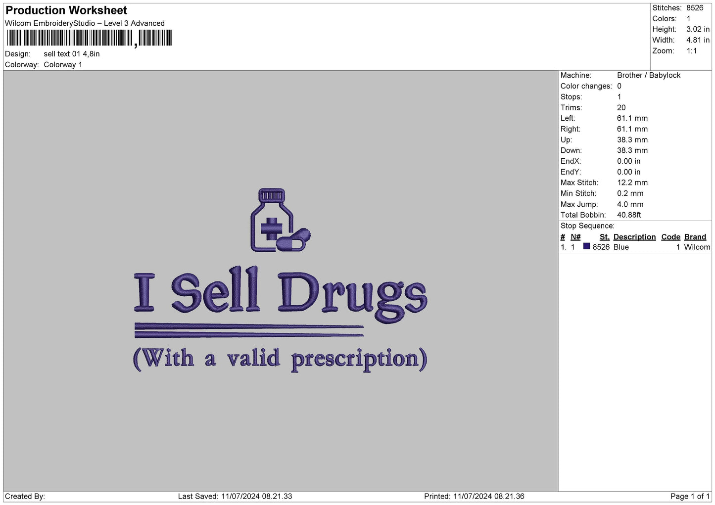 Sell Text 01 Embroidery File 6 sizes