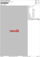 Senda Embroidery File 4 size