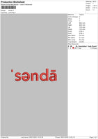 Senda Embroidery File 4 size