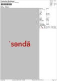 Senda Embroidery File 4 size