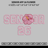 Senior App 26 Flower Embroidery File 6 sizes