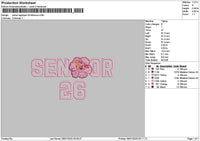 Senior App 26 Flower Embroidery File 6 sizes