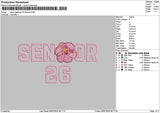 Senior App 26 Flower Embroidery File 6 sizes