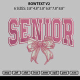 Bowtext V2 Embroidery File 6 sizes