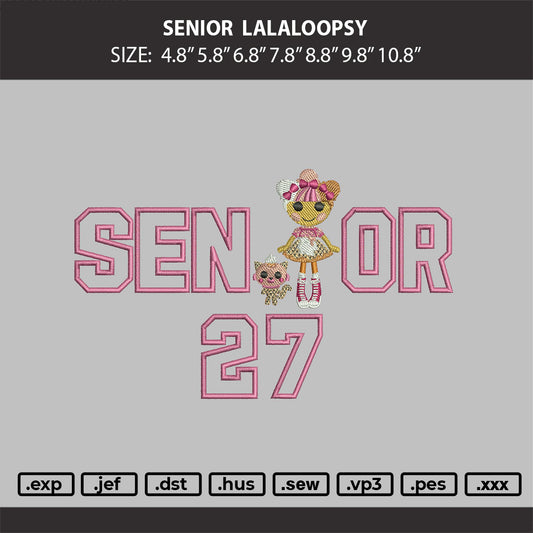 senior  lalaloopsy App Embroidery File 6 sizes
