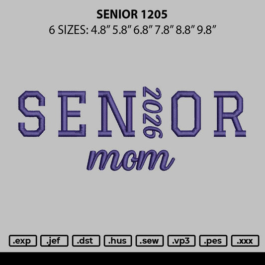 Senior 1205 Embroidery File 6 sizes
