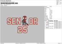 Spider 25 Embroidery File 6 sizes