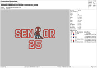 Senior Spider App Embroidery File 6 sizes