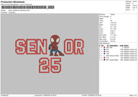 Senior Spider App Embroidery File 6 sizes