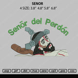 Senor Embroidery File 4 size