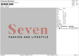 Seven Embroidery File 4 sizes