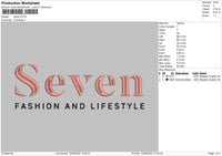 Seven Embroidery File 4 sizes