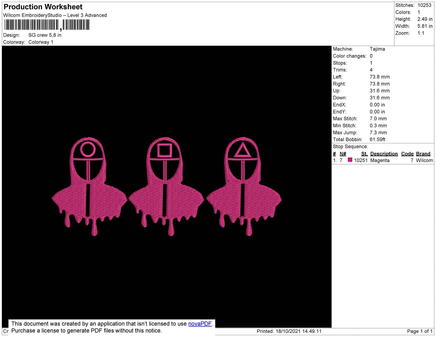 SG Crew Embroidery File 4 size