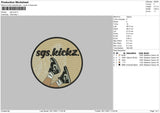 SGS Kickz Embroidery File 4 size