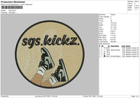 SGS Kickz Embroidery File 4 size
