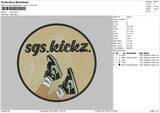 SGS Kickz Embroidery File 4 size