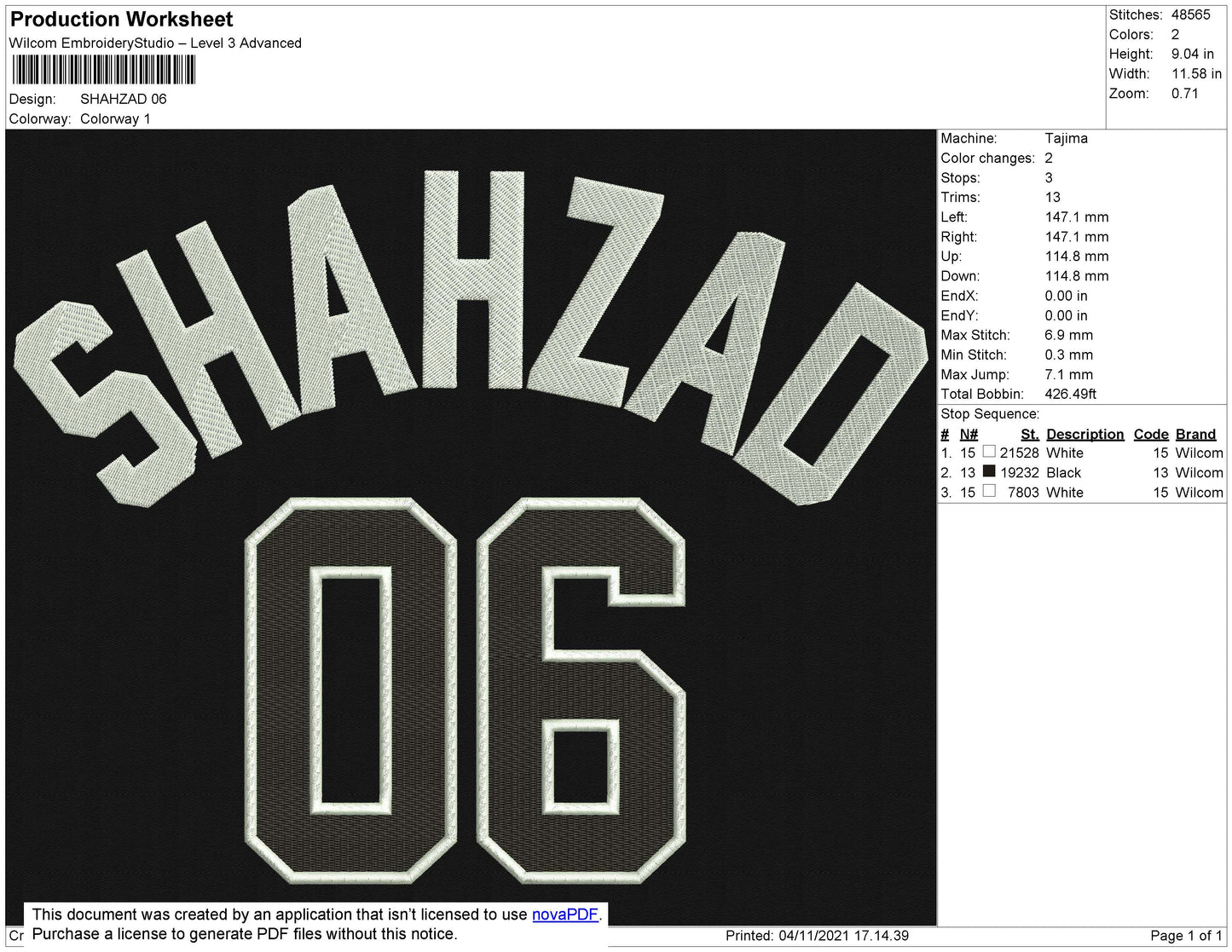 Shahzad, Shahzad 06 & 06 Embroidery