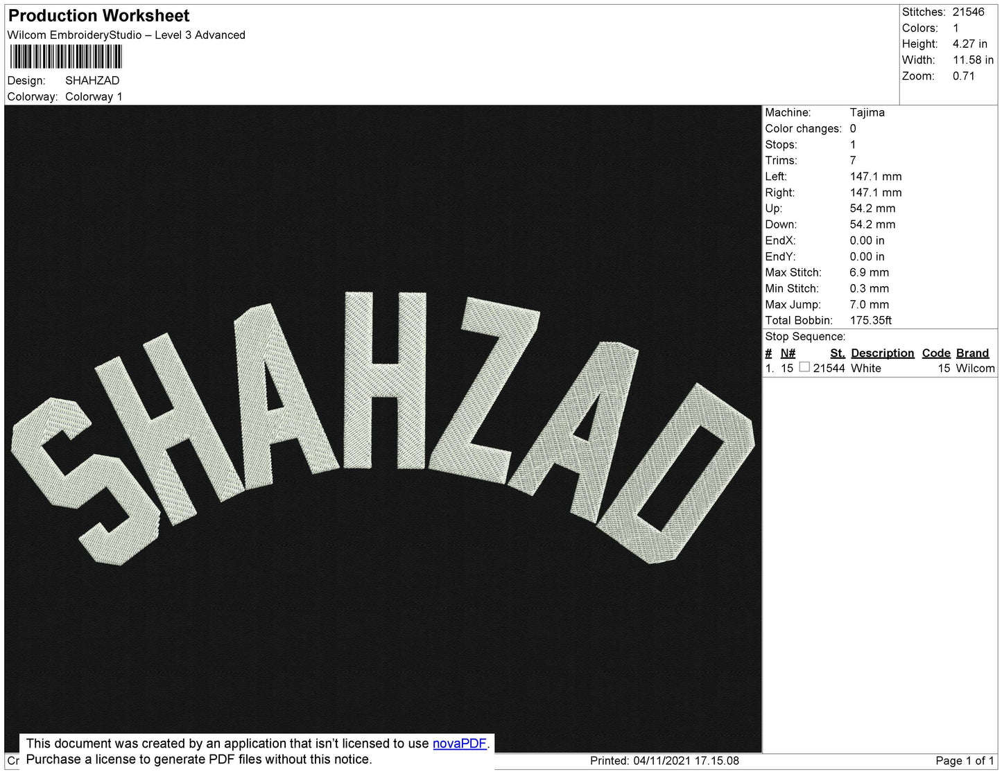 Shahzad, Shahzad 06 & 06 Embroidery