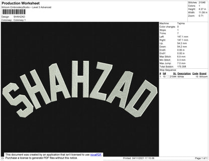 Shahzad, Shahzad 06 & 06 Embroidery