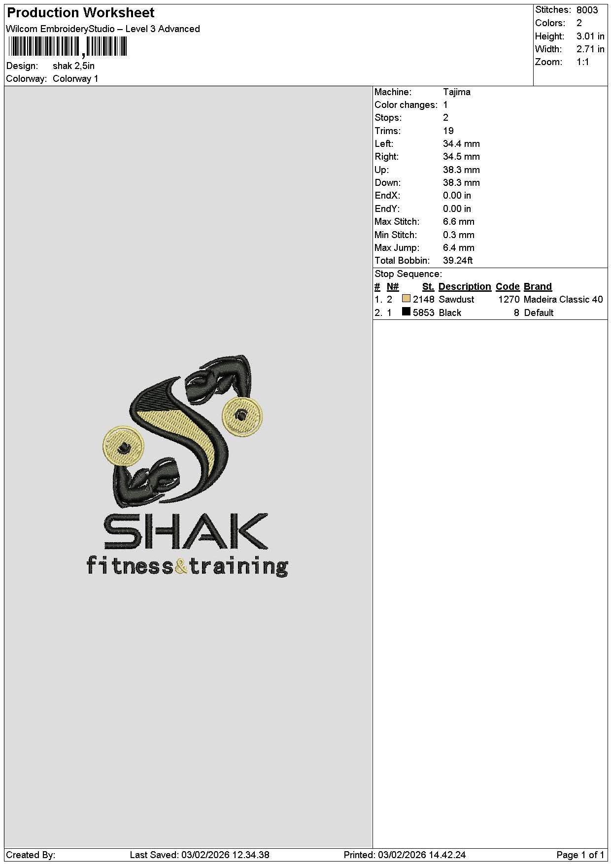 Shaktext Embroidery File 6 sizes