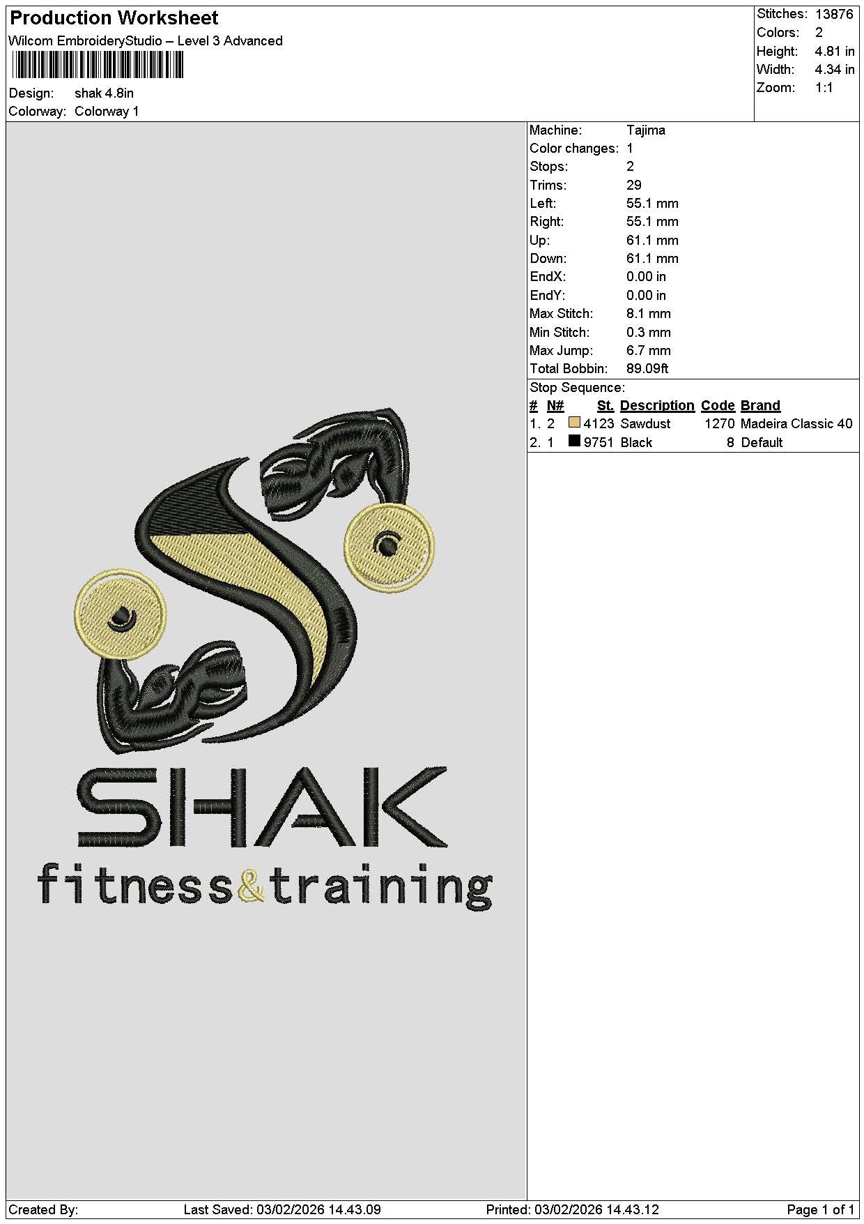 Shaktext Embroidery File 6 sizes