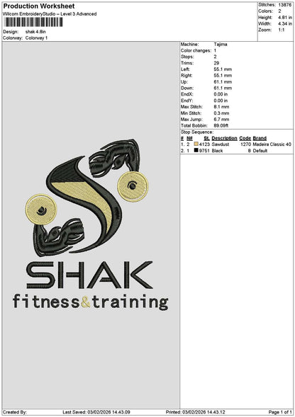 Shaktext Embroidery File 6 sizes