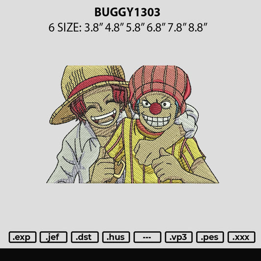 Buggy1303 Embroidery Machine Design File 6 sizes