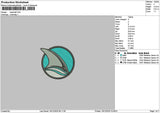 Sharkcircle Embroidery File 6 sizes