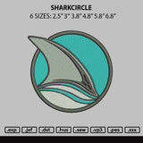 Sharkcircle Embroidery File 6 sizes