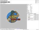She Muscles Embroidery File 4 size