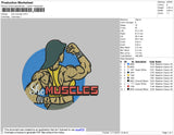 She Muscles Embroidery File 4 size