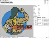 She Muscles Embroidery File 4 size