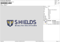 Shields Emboidery File 6 sizes