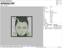 Shikamaru 003 Embroidery File 4 size
