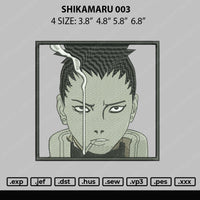 Shikamaru 003 Embroidery File 4 size