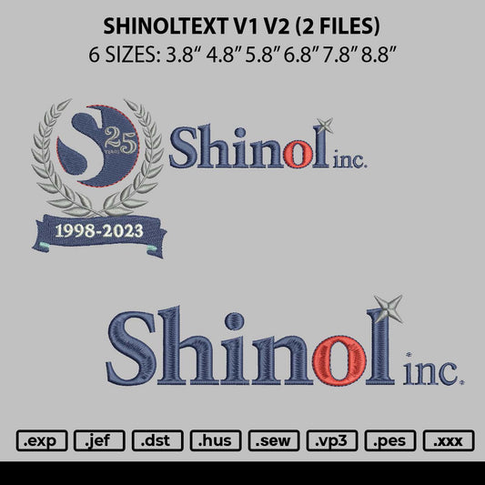 Shinoltext Embroidery Machine Design 2 Files