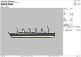 Ship Embroidery File 4 size