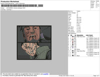 Shikamaru Double Rectangle Embroidery File 4 size
