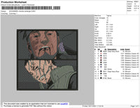 Shikamaru Double Rectangle Embroidery File 4 size