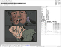 Shikamaru Double Rectangle Embroidery File 4 size