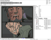 Shikamaru Double Rectangle Embroidery File 4 size