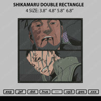Shikamaru Double Rectangle Embroidery File 4 size