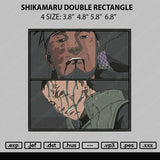 Shikamaru Double Rectangle Embroidery File 4 size