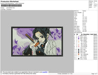 Shinobu Rectangle Embroidery File 8 size