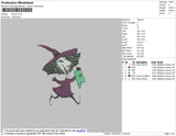Shock Embroidery File 4 size