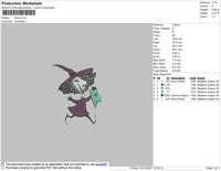 Shock Embroidery File 4 size