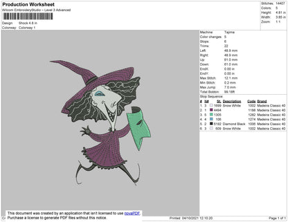 Shock Embroidery File 4 size